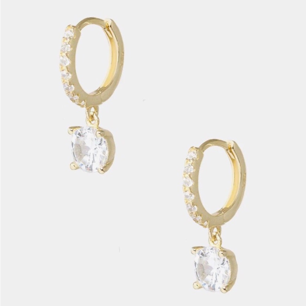 Cupcakes & Cashmere The Tasha Drop Huggie Earrings